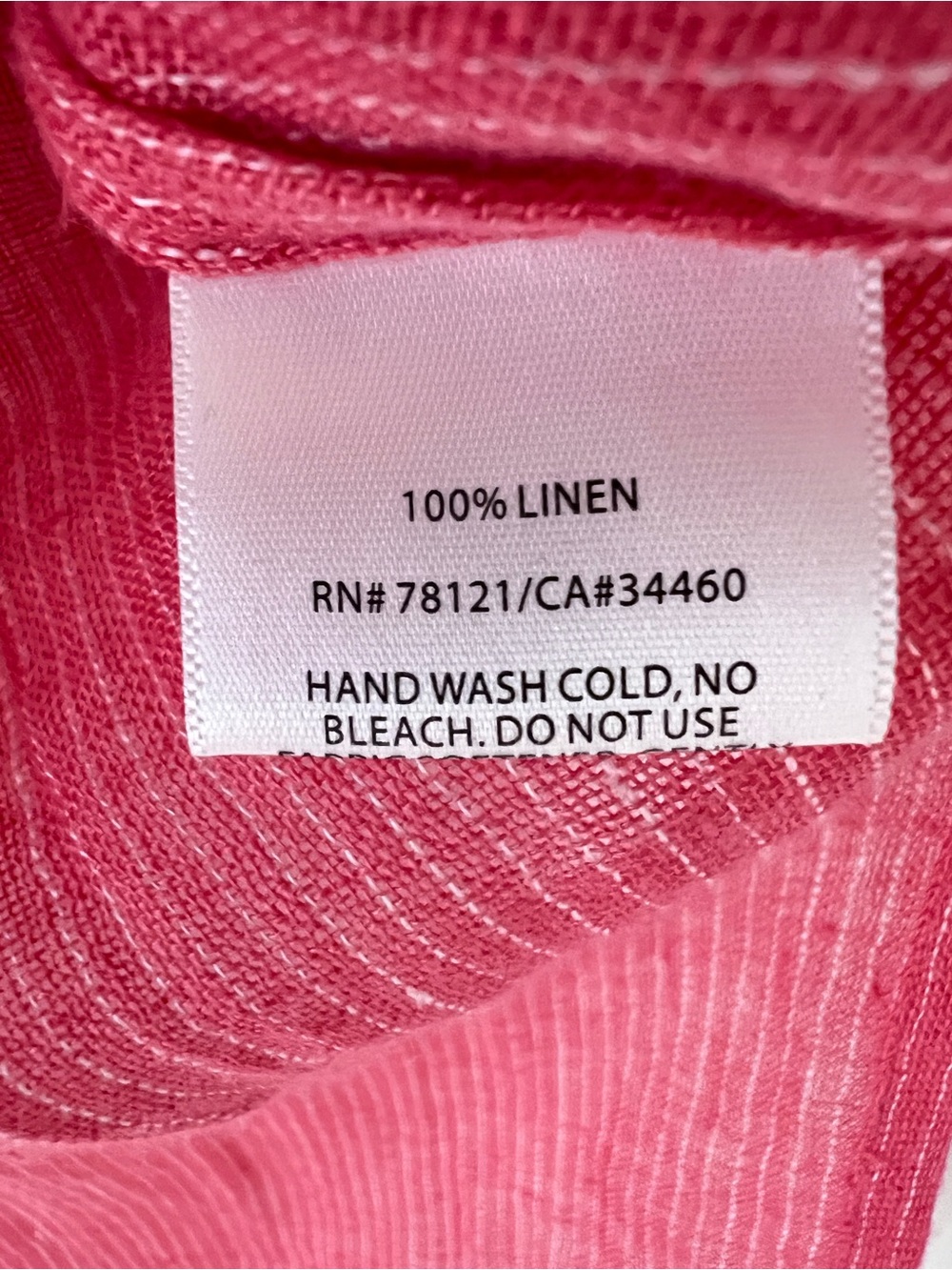 Eileen Fisher Pinstriped Linen Gauze Ballet Neck Boxy Tunic Top in Peony - Picture 10 of 10